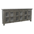 Jofran Rustic Shores 2130-7032 6-Door Low Accent Cabinet - Stone IMAGE 1
