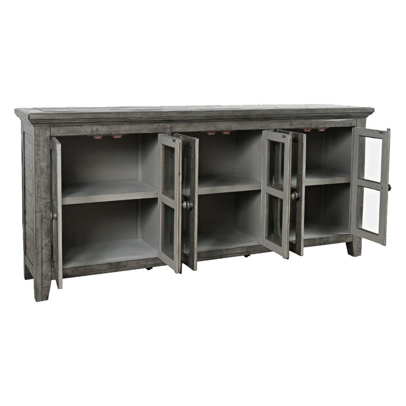 Jofran Rustic Shores 2130-7032 6-Door Low Accent Cabinet - Stone IMAGE 2