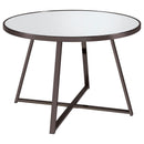 Coaster Furniture Jillian 120630 Round 45-inch Mirror Top Dining Table - Black Nickel IMAGE 1
