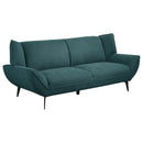 Coaster Furniture Acton 511161 Upholstered Flared Arm Sofa - Teal Blue IMAGE 1