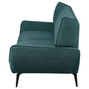Coaster Furniture Acton 511161 Upholstered Flared Arm Sofa - Teal Blue IMAGE 4