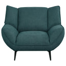 Coaster Furniture Acton 511163 Upholstered Flared Arm Accent Chair - Teal Blue IMAGE 3