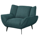 Coaster Furniture Acton 511163 Upholstered Flared Arm Accent Chair - Teal Blue IMAGE 4