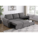 Coaster Furniture Samantha 511088 Upholstered Storage Sleeper Sectional Sofa - Grey IMAGE 11