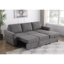 Coaster Furniture Samantha 511088 Upholstered Storage Sleeper Sectional Sofa - Grey IMAGE 12