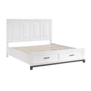 Homelegance Garretson 1450WHK-1CK* California King Platform Bed with Footboard Storage IMAGE 4
