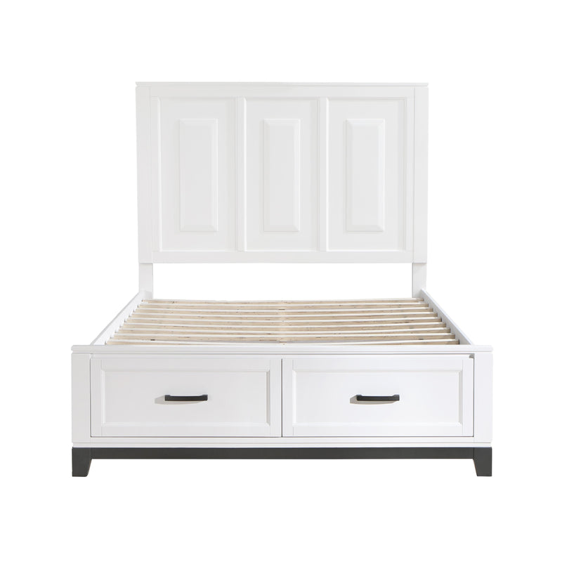 Homelegance Garretson 1450WH-1* Queen Platform Bed with Footboard Storage IMAGE 2