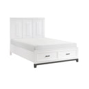 Homelegance Garretson 1450WH-1* Queen Platform Bed with Footboard Storage IMAGE 3