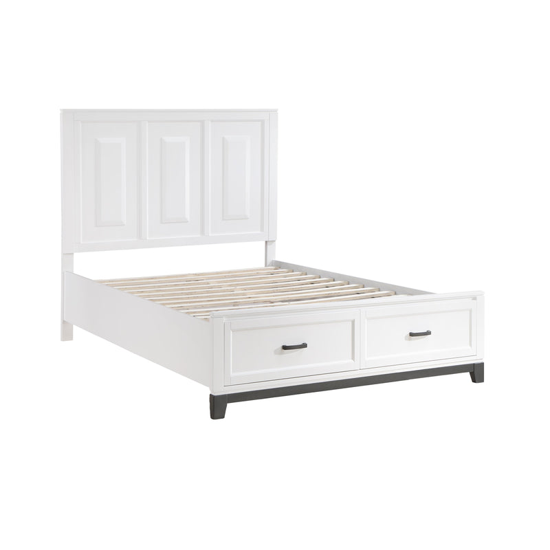 Homelegance Garretson 1450WH-1* Queen Platform Bed with Footboard Storage IMAGE 4