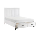 Homelegance Garretson 1450WH-1* Queen Platform Bed with Footboard Storage IMAGE 5