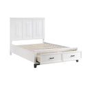 Homelegance Garretson 1450WH-1* Queen Platform Bed with Footboard Storage IMAGE 6
