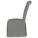 Coaster Furniture Shawna 100749 Upholstered Skirted Side Chair - Light Grey IMAGE 4