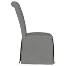 Coaster Furniture Shawna 100749 Upholstered Skirted Side Chair - Light Grey IMAGE 8