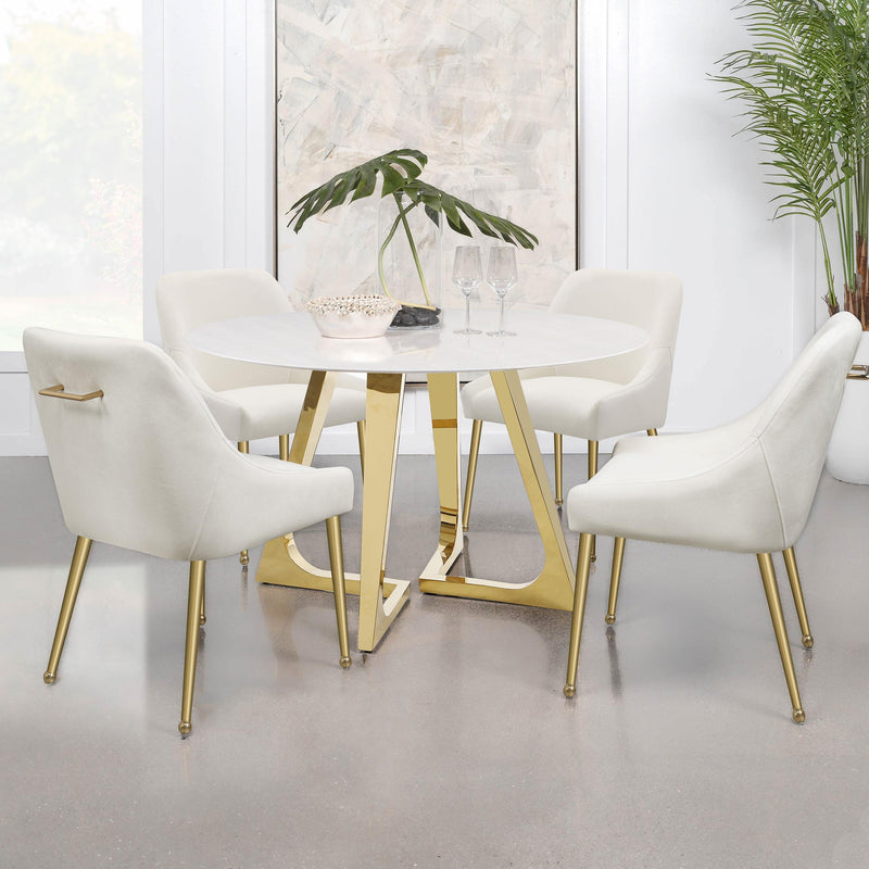 Coaster Furniture Mayette 107562 Upholstered Dining Side Chair - Ivory IMAGE 10