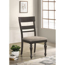 Coaster Furniture Bridget 108222 Wood Dining Side Chair - Charcoal IMAGE 2
