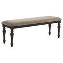 Coaster Furniture Bridget 108223 Fabric Upholstered Dining Bench - Stone and Charcoal IMAGE 1