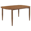 Coaster Furniture Dortch 108461 Oval 63-inch Solid Wood Dining Table - Walnut IMAGE 1