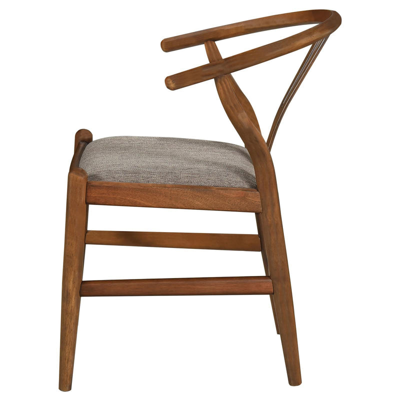 Coaster Furniture Dinah 108472 Wood Wishbone Dining Side Chair - Walnut IMAGE 5