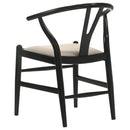 Coaster Furniture Crestmont 108482 Wood Wishbone Dining Side Chair - Black IMAGE 6