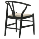 Coaster Furniture Crestmont 108482 Wood Wishbone Dining Side Chair - Black IMAGE 7