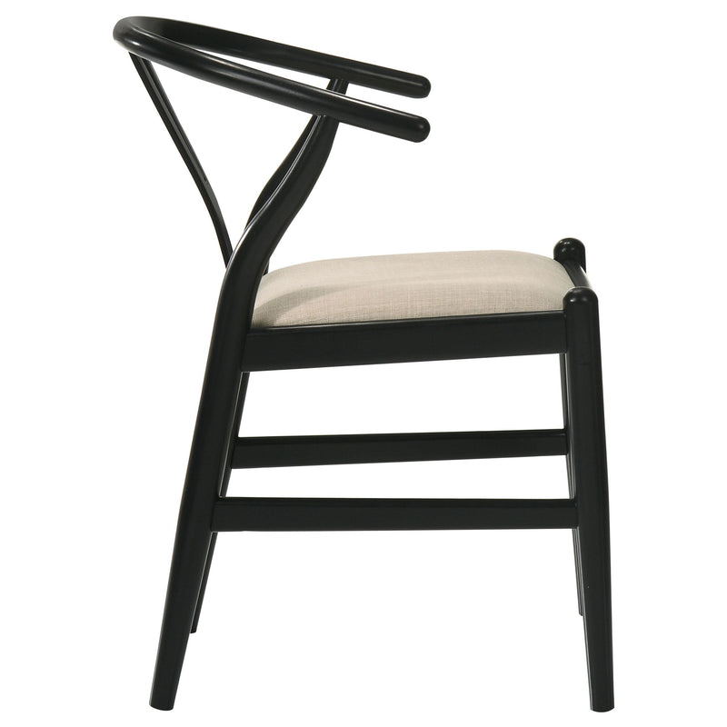 Coaster Furniture Crestmont 108482 Wood Wishbone Dining Side Chair - Black IMAGE 8