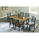 Signature Design by Ashley Blondon D413-425 Rectangular Dining Room Table Set IMAGE 11