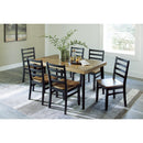 Signature Design by Ashley Blondon D413-425 Rectangular Dining Room Table Set IMAGE 9