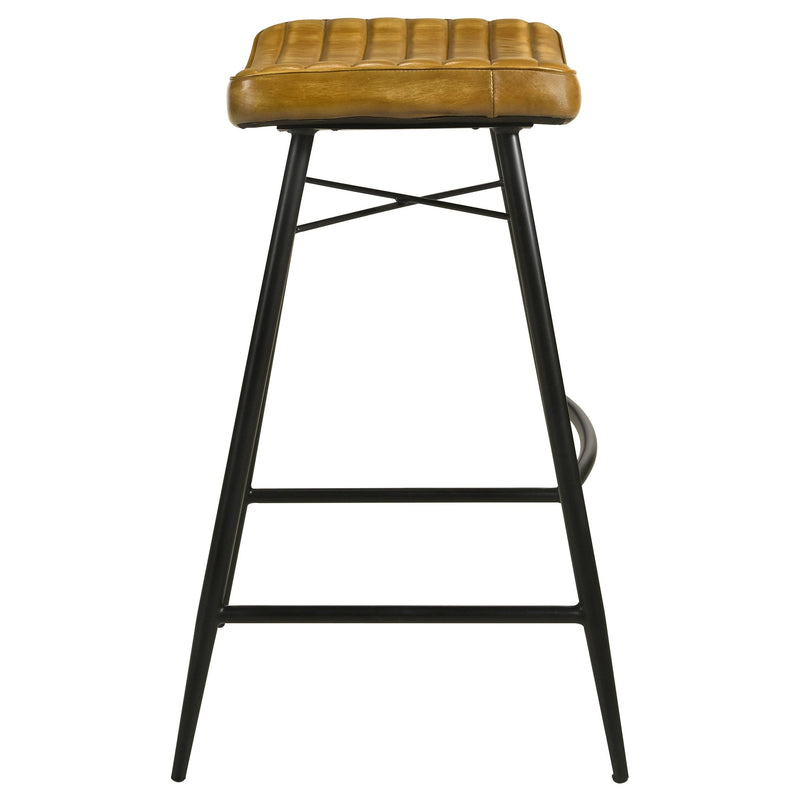 Coaster Furniture Bayu 109249 Leather Upholstered Bar Stool - Antique Camel IMAGE 5