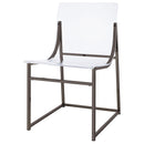 Coaster Furniture Adino 121142 Acrylic Dining Side Chair - Black Nickel IMAGE 4