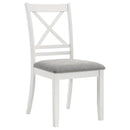 Coaster Furniture Hollis 122242 Cross Back Wood Dining Side Chair - White IMAGE 1