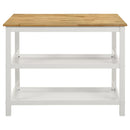 Coaster Furniture Edgeworth 122246 itchen Island Counter Table with Pot Rack - White IMAGE 9