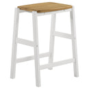 Coaster Furniture Edgeworth 122247 ood Backless Counter Stool - White IMAGE 1
