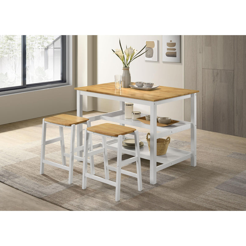 Coaster Furniture Edgeworth 122247 ood Backless Counter Stool - White IMAGE 6