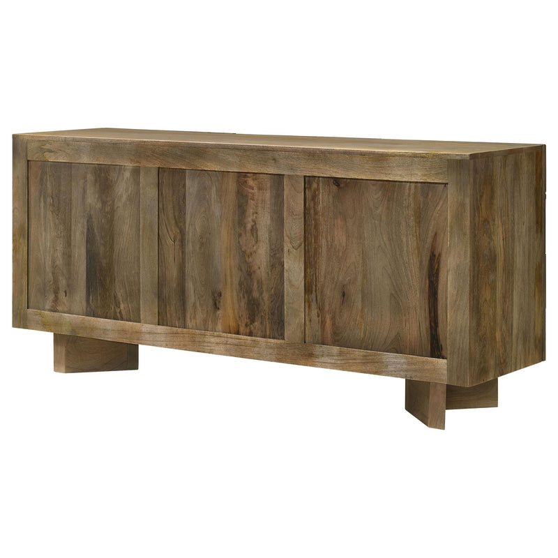 Coaster Furniture Tyler 130515 3-door Solid Wood Sideboard Buffet Cabinet - Mango Brown IMAGE 9