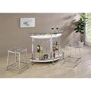 Coaster Furniture Jovani 182358 Acrylic Backless Counter Stool - Chrome IMAGE 5