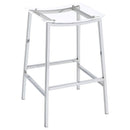 Coaster Furniture Jovani 182359 Acrylic Backless Bar Stool - Chrome IMAGE 1