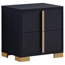 Coaster Furniture Marceline 222832 2-Drawer Nightstand - Black IMAGE 1