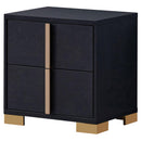 Coaster Furniture Marceline 222832 2-Drawer Nightstand - Black IMAGE 4