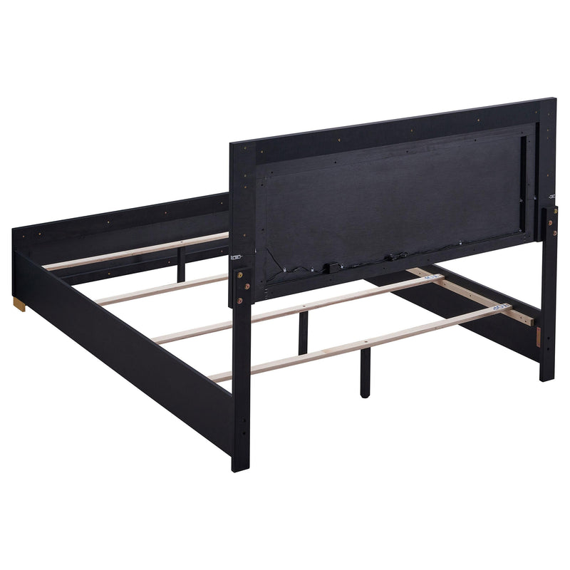 Coaster Furniture Marceline 222831KE Wood Eastern King LED Panel Bed - Black IMAGE 3
