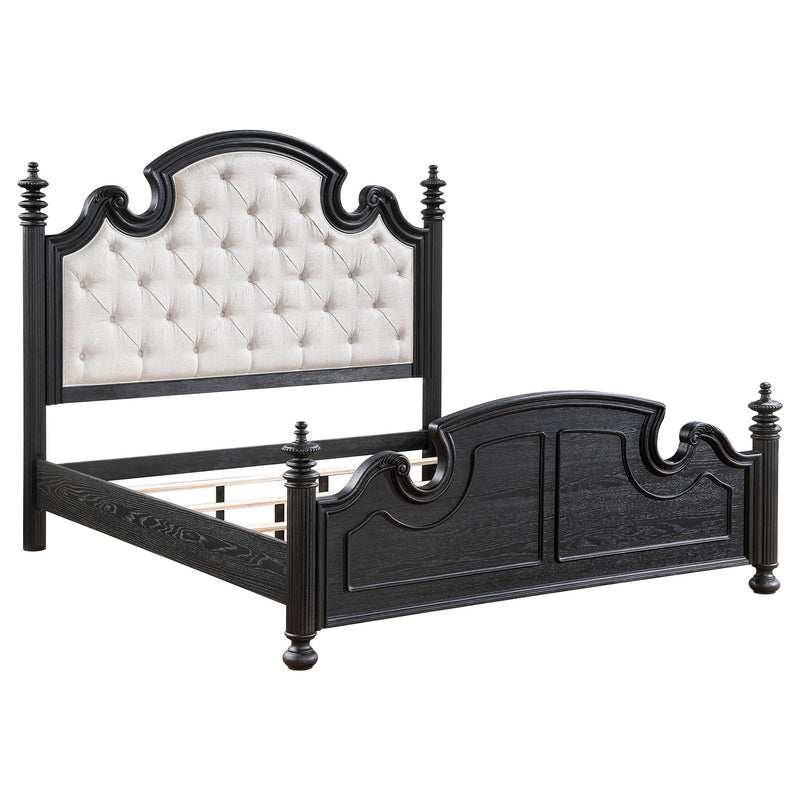 Coaster Furniture Celina 224761KE Wood Eastern King Poster Bed - Black IMAGE 1