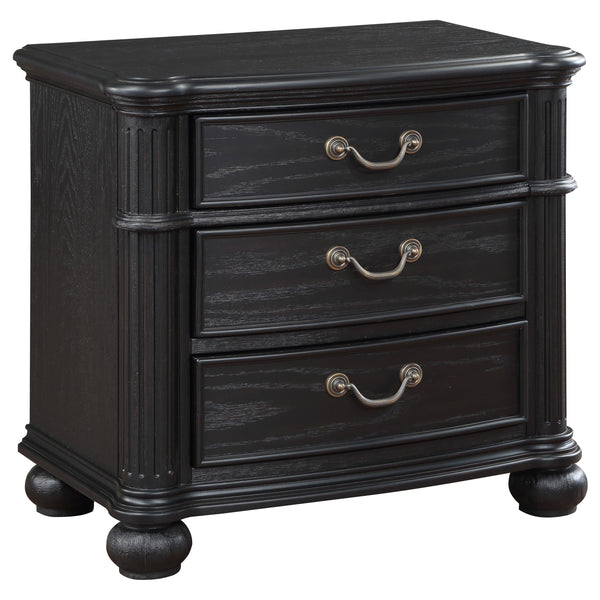Coaster Furniture Celina 224762 3-Drawer Nightstand - Black IMAGE 1