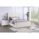 Coaster Furniture Nala 302046Q Upholstered Queen Sleigh Bed - Cream IMAGE 2