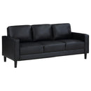 Coaster Furniture Ruth 508361 Upholstered Track Arm Sofa - Black IMAGE 1