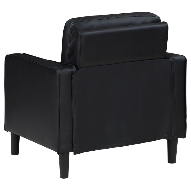 Coaster Furniture Ruth 508363 Upholstered Track Arm Accent Chair - Black IMAGE 6