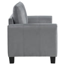 Coaster Furniture Davis 509635 Upholstered Rolled Arm Loveseat - Grey IMAGE 8