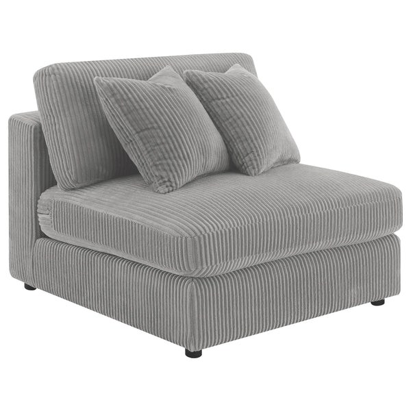 Coaster Furniture Blaine 509997 Upholstered Armless Chair - Fog IMAGE 1