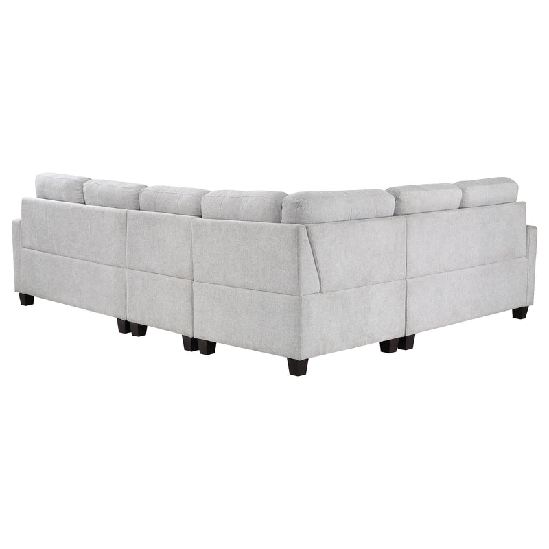 Coaster Furniture Georgina 551705-SET 4 pc Upholstered Modular Sectional Sofa - Steel Beige IMAGE 4