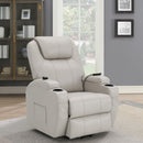 Coaster Furniture Sanger 600497P Upholstered Power Lift Massage Recliner - Champagne IMAGE 11