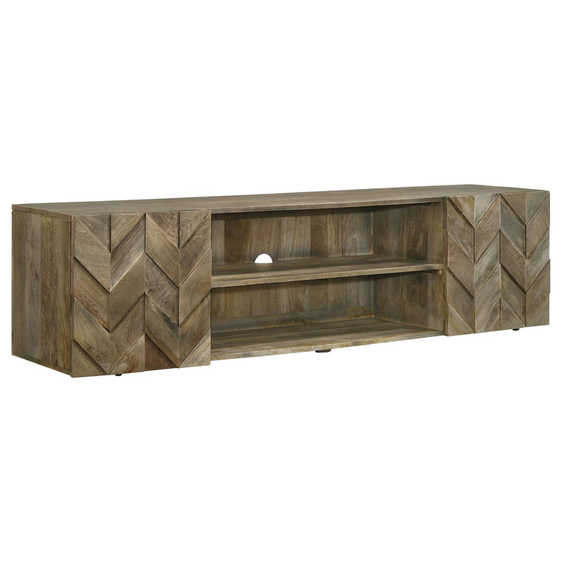Coaster Furniture Keese 702333 2-door Wood 70" TV Stand Media Console - Mango Brown IMAGE 1