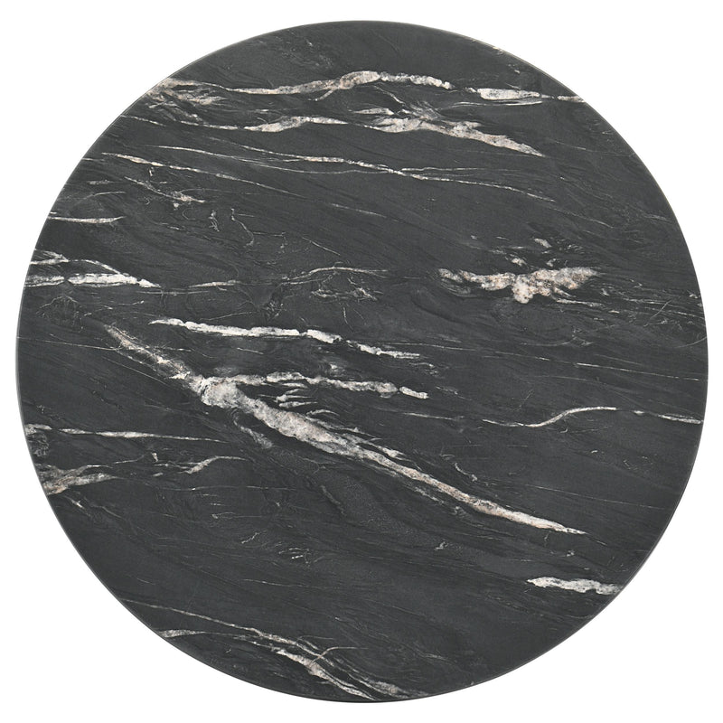 Coaster Furniture Skylark 707848 Round Marble-like SmartTop Coffee Table - Black IMAGE 5